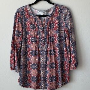 Rose + Olive Floral Top